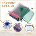 thumbnail image 4 of Bolsas de organza Uxcell, bolsas de regalo de malla transparente con cordón para joyas, Navidad, bodas, festivales, fiestas, dulces, rosa oscuro 4 x 5 pulgadas, 4 of 7
