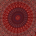 thumbnail image 3 of Bless International Indian Hippie Bohemian Golden Blue Peacock Mandala 30''x40''Tapestry, 3 of 4