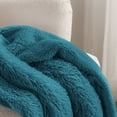 thumbnail image 4 of Manta de cama suave, verde azulado, esponjosa, 150 x 200 cm, 4 of 7