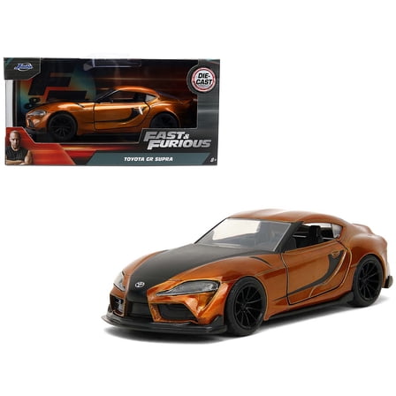 2020 Toyota Supra Orange Metallic with Black Stripes "F9" (2021) Movie "Fast & Furious" Series 1/32 Diecast Model Car by Jada