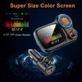 thumbnail image 2 of Adaptador Bluetooth para coche con transmisor FM inalámbrico Bluetooth 5.0, pantalla a color de 1.77", cargadores de coche dobles con carga rápida QC3.0 Rojo Verde 12-24V, 2 of 8