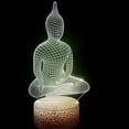 thumbnail image 4 of YSTIAN 3D Buddhist Night Light Lamp Illusion Night Light 16 Color Changing Table Desk Decoration Lamps Gift Acrylic Flat ABS Base USB Cable Toy, 4 of 7