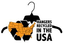 Hanger Central Recycled Black Heavy Duty Plastic Pants & Skirt Bottom Hangers with Padded Pinch Clips and Polished Metal Swivel Hooks, 14 Inch, 25 Pack