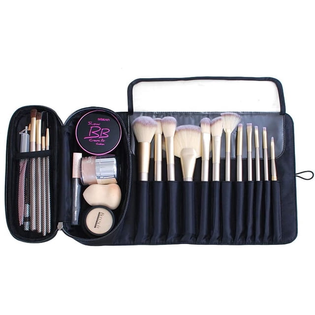 Bolsa de almacenamiento para brochas de maquillaje HUOGUO, multifuncional, impermeable