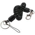 thumbnail image 3 of 4X Lobster Clasp Black Spring Stretchy Coil Cord Strap Keychain Key Chain Rope, 3 of 8