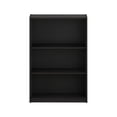 thumbnail image 3 of Maklaine Contemporary Wood 3-Tier Adjustable Shelf Bookcase in Black, 3 of 6