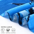 thumbnail image 5 of Oversized Terry Beach Towel 36 x 72 in Microfiber Soft Extra Large Long XL Pool Swim Towels,Quick Dry Super Absorbent Sandless Travel Towels Vacation Essentials Lounge Cover Gift - Navy Blue Fish, 5 of 7