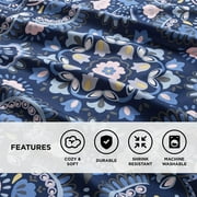 Regency Heights Twin Size Comforter Set, 6-Piece Bed in a Bag Twin, Navy Blue Bedding Comforter Set with Comforter, Flat Sheets, Fitted Sheets with Side Pockets