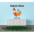 thumbnail image 2 of ANIMALS - Removable Kids Nursery Bedroom Giraffe Plane Pilot Decoration Tall Safari Animal Design Easy To Apply Vinyl Wall Decal Sticker - Home Living Room Personalized Name Wall 20" x 20", 2 of 3