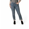 Silver Jeans Co. Women's Plus Size Boyfriend Mid Rise Slim Leg Jeans