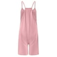 thumbnail image 4 of MSJUHEG Jumpsuits For Women Dressy Camisole Tops For Women Womens Summer Casual Sleeveless Rompers Loose Spaghetti Strap Shorts Jumpsuit With Pockets Jumpsuit Pink Xxl, 4 of 4