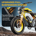 thumbnail image 4 of Electric Fat Tire Bike for Adults, 3000W Peak Dual Motor Electric Bicycle , Max 32MPH 20"x4.0 Off-Road Mountain Ebike , 48V 45AH Battery,  200Miles PAS Range,UL2849, 4 of 12