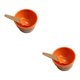 thumbnail image 1 of Injueey Taza de helado para niños Postre para niños Mezcla de helado Tazón de PP con cuchara Vajilla Vajilla, Naranja Naranja 2piezas, 1 of 6