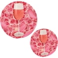 thumbnail image 7 of SKYSONIC 3D Valentine Rose Wine Flowers Pot Holders Trivets, 2 Pcs Heat Resistant Trivets, Cotton Thread Weave Mats for Hot Pads Pans Pot Bowl Teapot for Kitchen Decor, 7 of 7