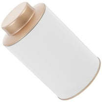 NICEXMAS White Metal Tea Canister with Lid Airtight Storage Jar for Coffee Candy