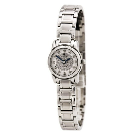 Bulova 96P143 Women's Highbridge Quartz Diamond Engraved Silver Dial Steel Bracelet Watch