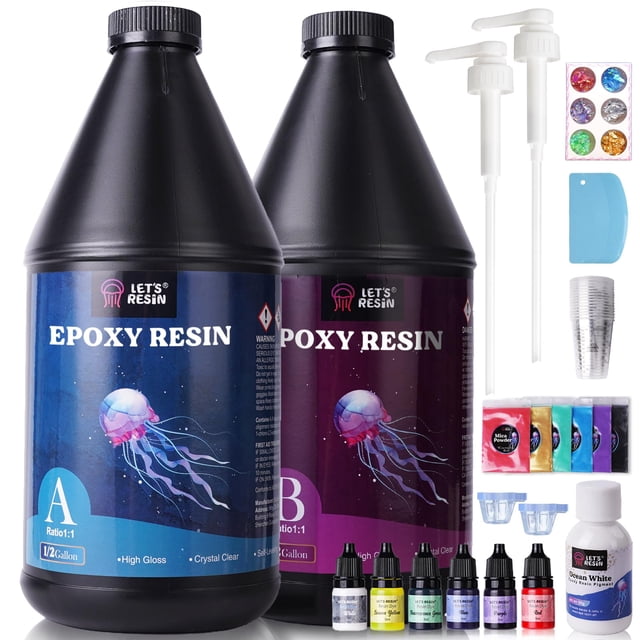 Kit de Resina Epóxica LET'S RESIN 3.8L Cristal Transparente para Arte y Manualidades