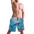 thumbnail image 5 of Dailycode Men's Quick Dry Swim Trunks Beach Shorts Casual Summer Board Shorts with Pockets, Dolphin in Ocean, 5 of 8