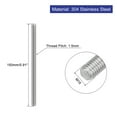 thumbnail image 2 of Uxcell Lot de 3 M10 x 150mm Pas 1.5mm Acier Inoxydable 304 Tige Entièrement Filetée, 2 of 6