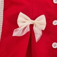 thumbnail image 6 of Girls 2 Piece Formal Outfits Peplum Vest & Elastic Waist Pleated Wide Leg Pants Elegant Kids Clothes Red Size 3-4 Years, 6 of 6