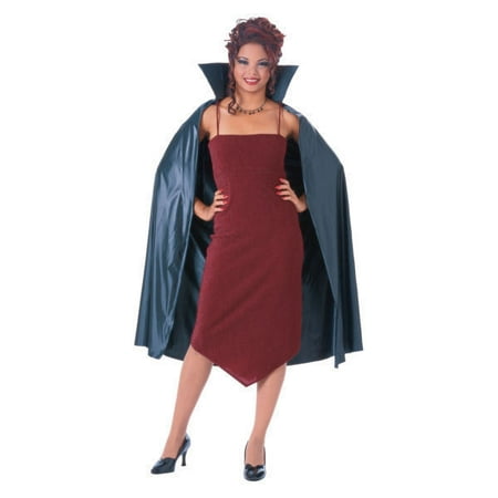 41 long black vinyl vampire cloak cape robe halloween costume accessory