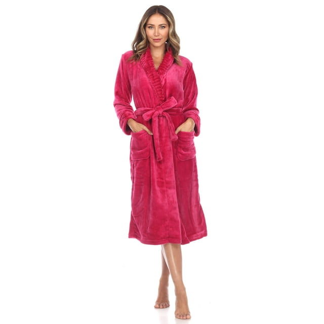 White Mark Women's Super Soft Lounge Robe