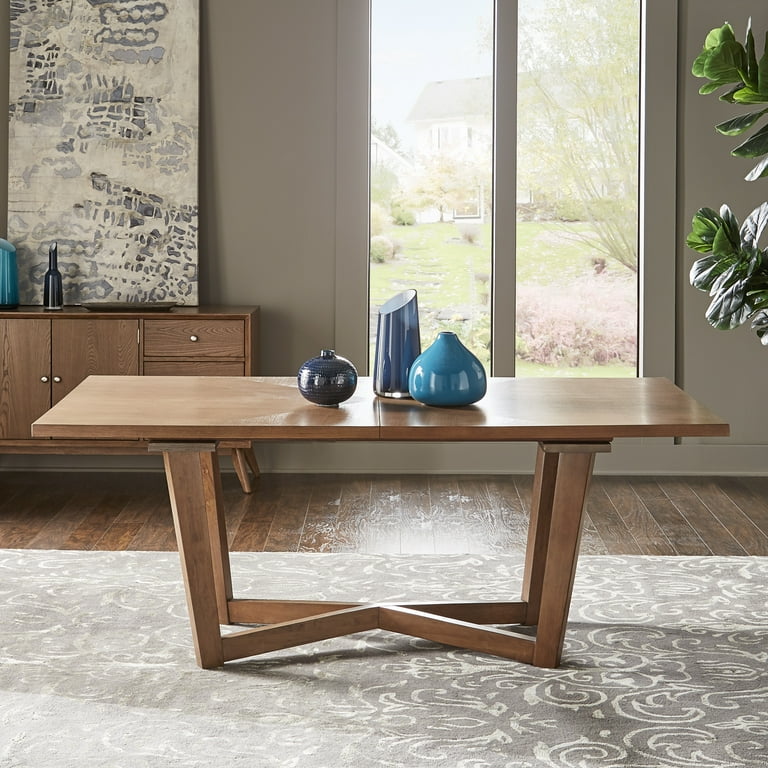 Free Shipping! Weston Home Walnut Extending Mid-Century Wood