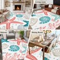 thumbnail image 5 of Red Teal Starfish Coastal Area Rug 5x8 FT, Non Slip Bedroom Throw Carpet, Summer Beach Nautical Coral Sea Washable Soft Floor Carpet Non-Shedding Rug for Living Room Nursery Dorm Office, 5 of 9
