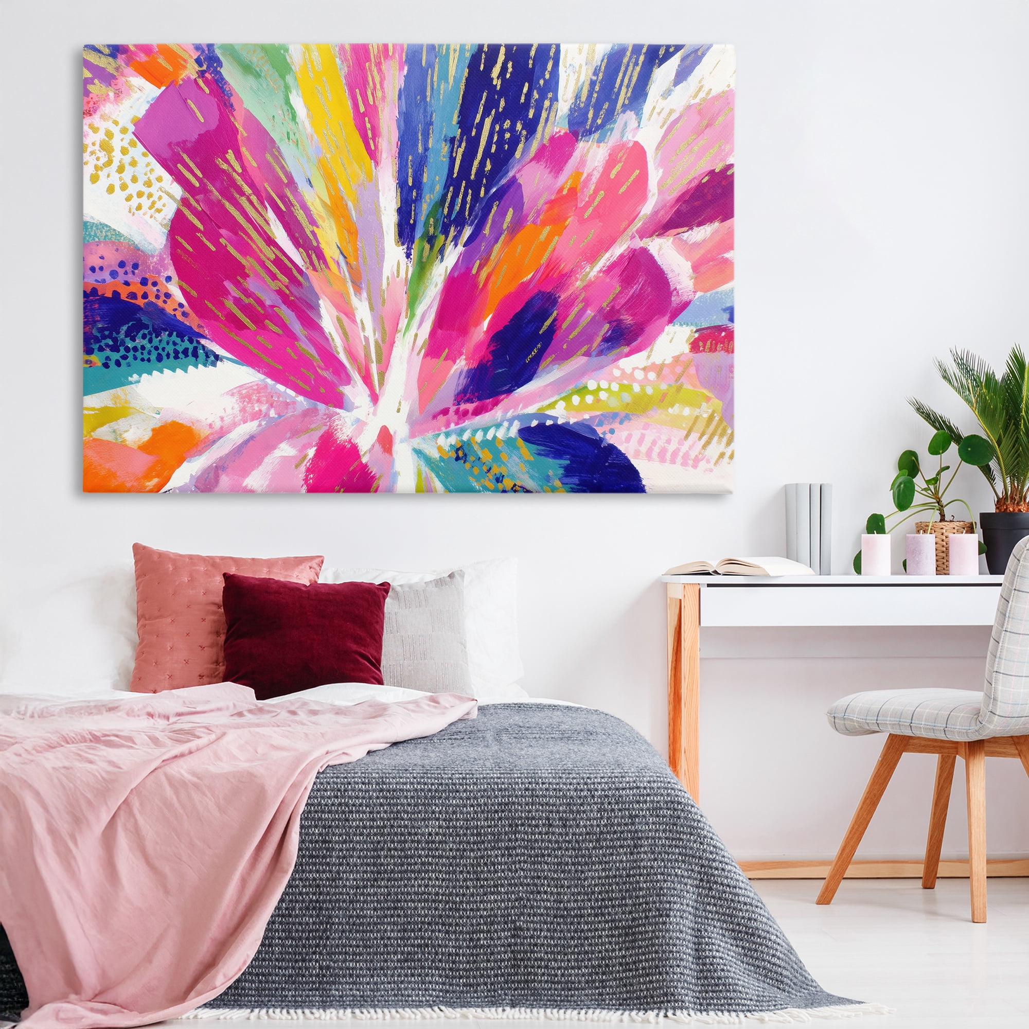 Stupell Industries Flower Burst in Vibrant Tones Canvas Wall Art, design by Chromatic Storm Studio