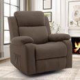 thumbnail image 1 of Lnsenfin Massage Swivel Rocker Recliner Chair Linen for Living Room,Brown, 1 of 6