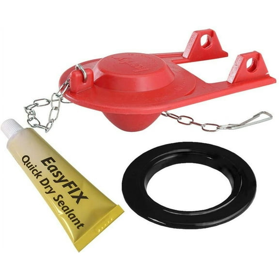 Korky 2003BP EasyFix Toilet Flush Valve and Flapper Repair Kit - Repairs Flush Valves and Flappers - Easy to Install - Made in USA