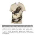 thumbnail image 6 of LAOLIUSN Funny USA Bald Eagle T-Shirt American Flag Style Graphic Tee Shirt，S-4XL, 6 of 7