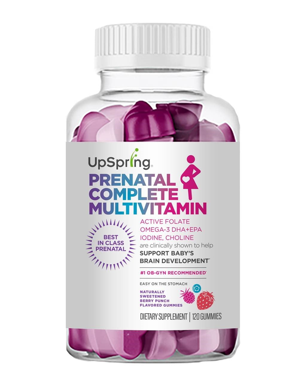 UpSpring Prenatal Complete Multivitamin & Active Folate Gummy Vitamin ...