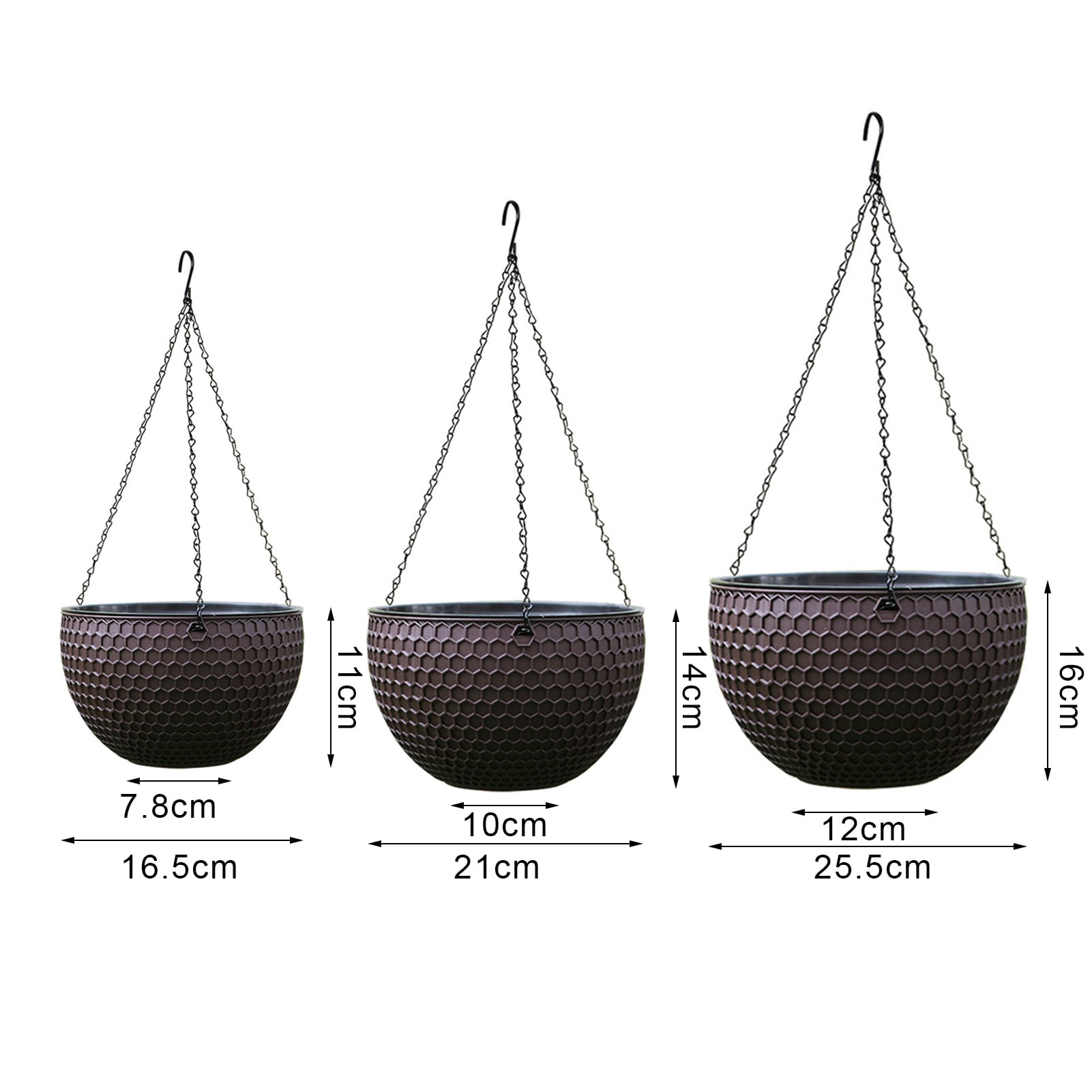 Visland 11cm Imitation Honeycomb Resin Hanging Basket with Self Water Absorption