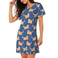 thumbnail image 2 of Logiee dogs Print Nightgowns for Women,Soft Short-Sleeved Lightweight Sleepwear, Loose Sleepshirts, 2 of 6