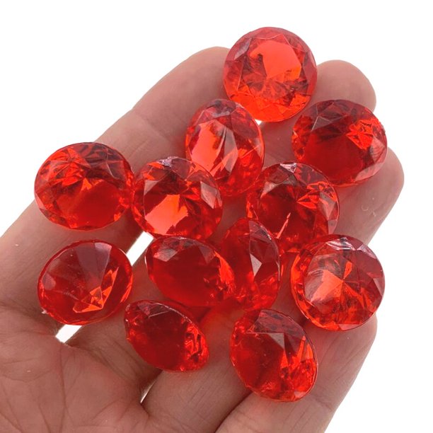 Cuentas facetadas de cristal acrílico transparente de diamante, jarrón de mesa de cumpleaños y boda, relleno de gemas de imitación de diamante, decoraciones DIY para fiestas, 18mm