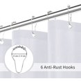 thumbnail image 6 of Stall Shower Curtain Fabric 36 x 72 inch, Polyester Half Size Small Shower Curtain, Water Repellent, Hotel Spa Luxury with 12 Hooks, Machine Washable, Decorative Bathroom Curtain White 36 x 72, 6 of 6
