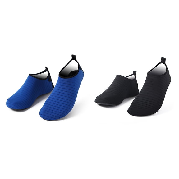 Shenmeida 1 Pair Water Shoes for Women Men Striped Print Barefoot Quick-Dry Aqua Socks for Beach Swim Surf Yoga Exercise