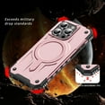 thumbnail image 2 of for iPhone 16 Pro Max Strong Magnetic Case, Compatible with Wireless Charging, [Shockproof Military Grade Drop Protection] Rugged Hard Phone Cover Case for iPhone 16 Pro Max, Rosegold, 2 of 7