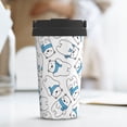 thumbnail image 6 of Uemuo Scarf Bear Print Carry Insulated Coffee Mug, Travel Mug with Hidden Handle, Insulated Coffee Flask, Leak-proof Travel Mug Insulated Mug for Office, 6 of 8