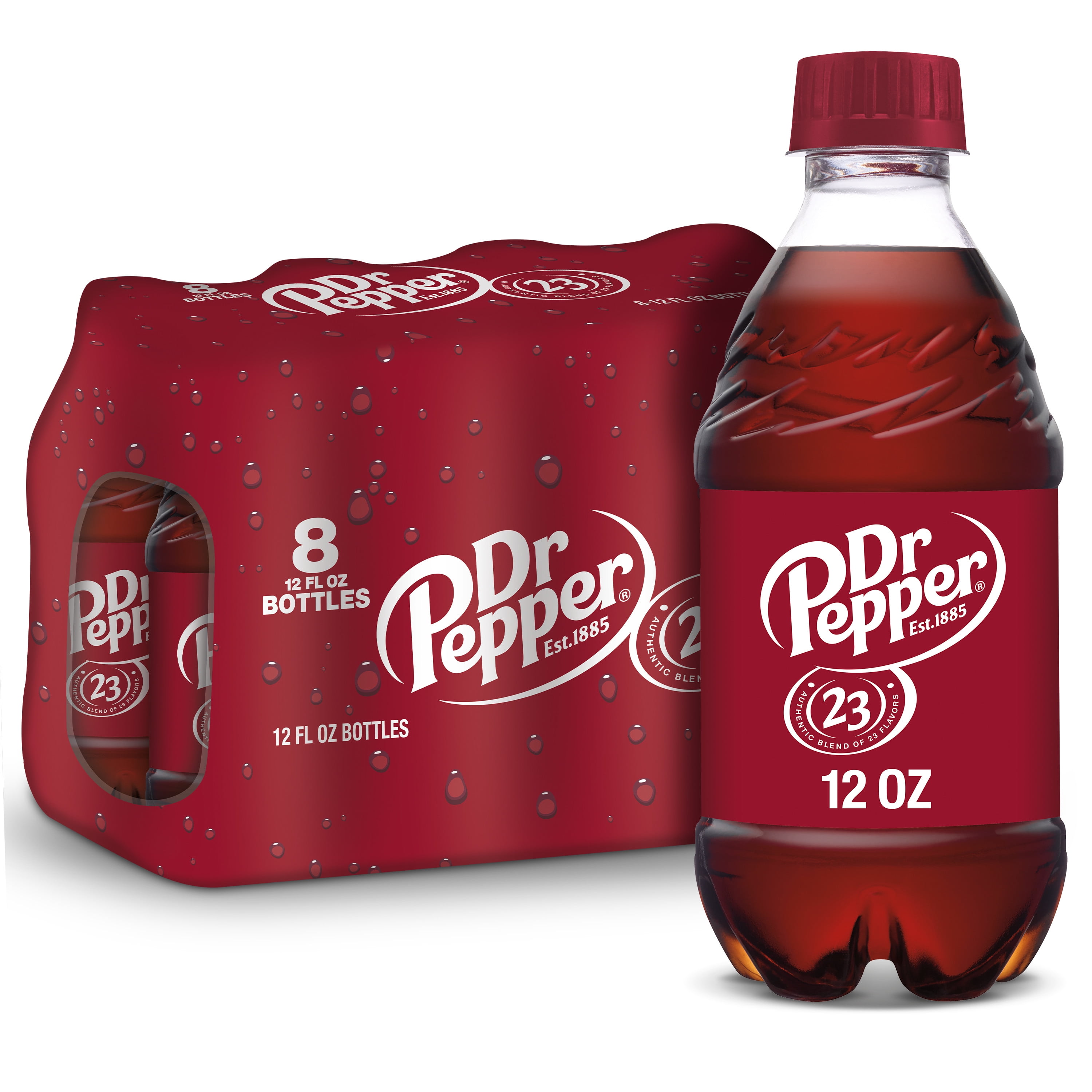 Dr Pepper Soda 12 Fl Oz Bottles 8 Pack