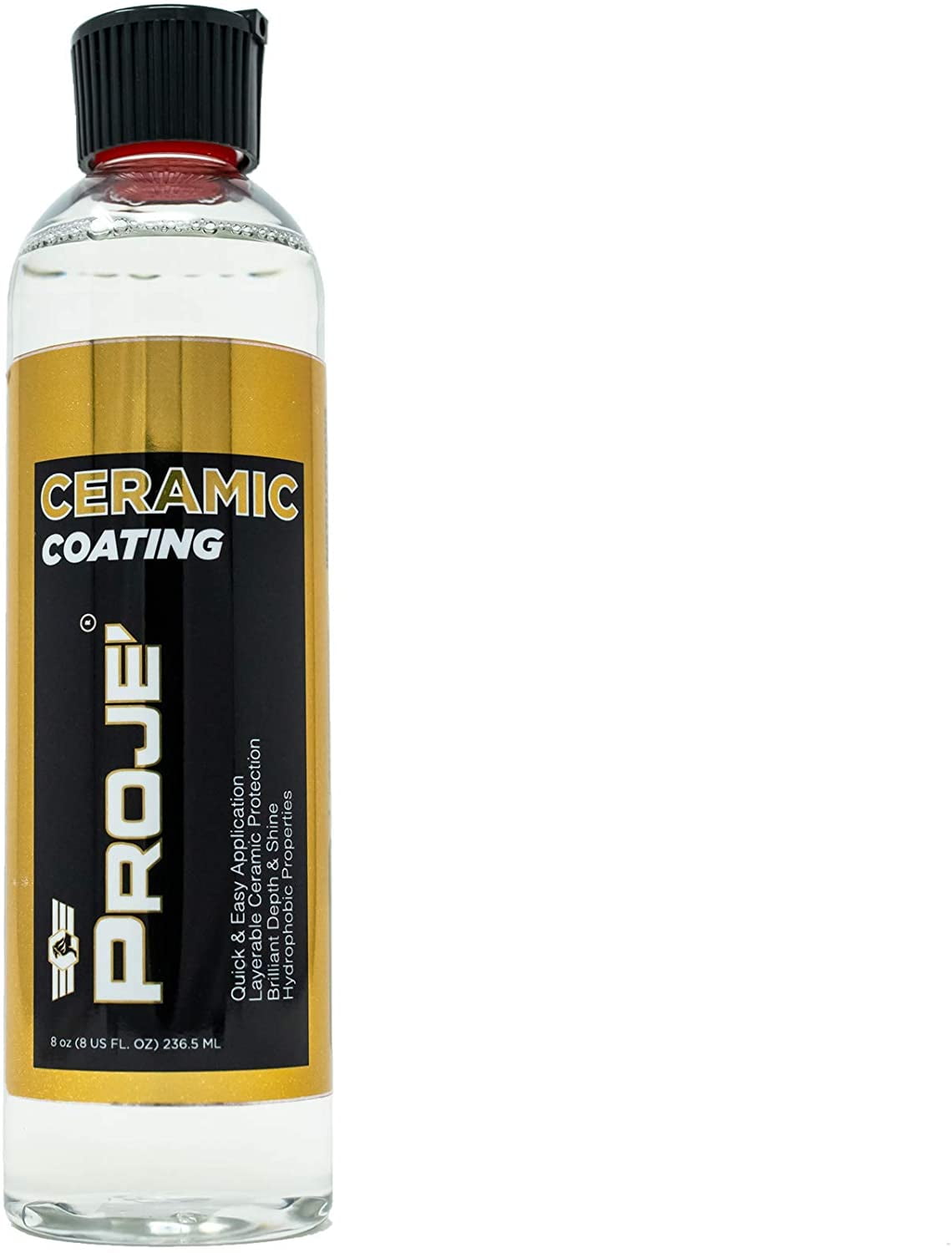 Proje Premium Car Care Ceramic Coating 8 oz | Advanced UV Protection and Water Repellent Formula |Professional-Grade Ceramic Coating | Hydrophobic Sealant for Cars, RVs, Motorcycles, Boats, and ATVs