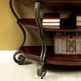 thumbnail image 6 of Furniture of America Ezell 2-Shelf Console Table, Brown Cherry, 6 of 10