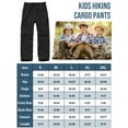 thumbnail image 3 of liyiyiyia Black Cargo Pants Boys Hiking Fishing Convertible Pants for Kids Youth Outdoor Youth Casual Trousers, 3 of 8
