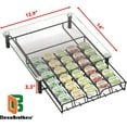 DECOBROS GLASS KCUP STORAGE DRAWER, BLACK