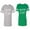 Men Heather / Women Green, variant on Dady Mommy Bear Unisex Couple Matching Cotton Jersey style T-Shirt Contrasting stripes on sleeves (Men Heather / Women Black) (Men S / Women S)