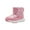 Pink, variant on AnuirheiH Little Kid Snow Boots For Boys Girls Kids Outdoor Winter Shoes Cotton Boots