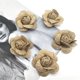 thumbnail image 5 of DIY flor artificial estilo rústico retro decoración de la boda adorno floral tela de yute flor falsa 6 Piezas Advancent HA000039-00B, 5 of 6