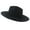 Black, variant on Wide Brim Suede Fedora Hats Unisex Classic Panama Hat Solid Retro Fedora