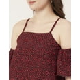 thumbnail image 5 of Moomaya Women Printed Off Shoulder Viscose Top, Ruffled Summer Crop Top, 5 of 8
